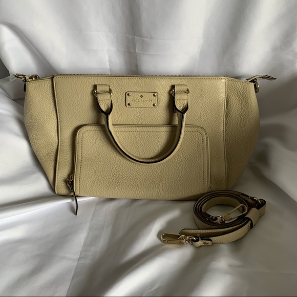 Kate Spade Cream Pebble Leather crossbody NWOT - Picture 3 of 12